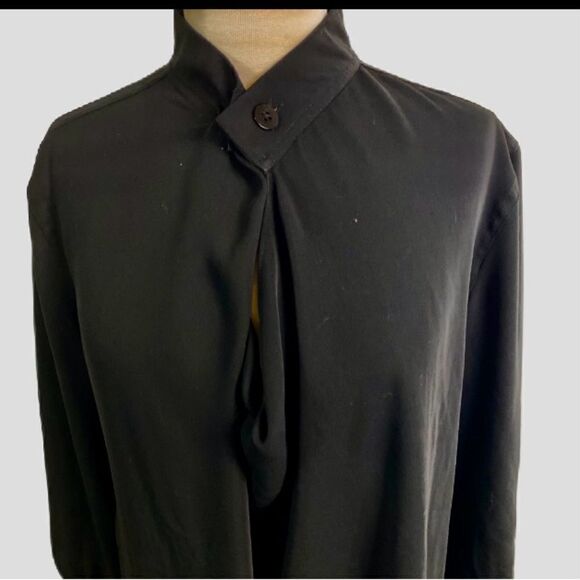 #141 ARITZIA BABATON Oversized Black Drape Blouse - Picture 5 of 7